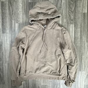 Athleta Womens Brown Fleece Hoodie Sweatshirt Hooded Casual Activewear